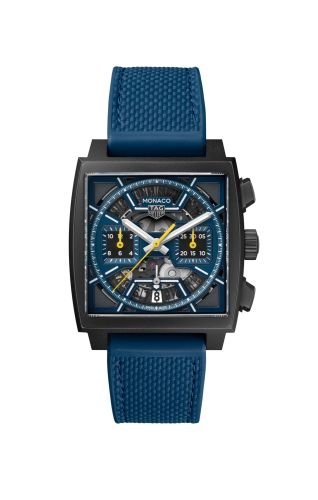 TAG Heuer Monaco Calibre Heuer 02 Titanium DLC / Skeleton Racing - Blue